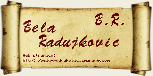Bela Radujković vizit kartica